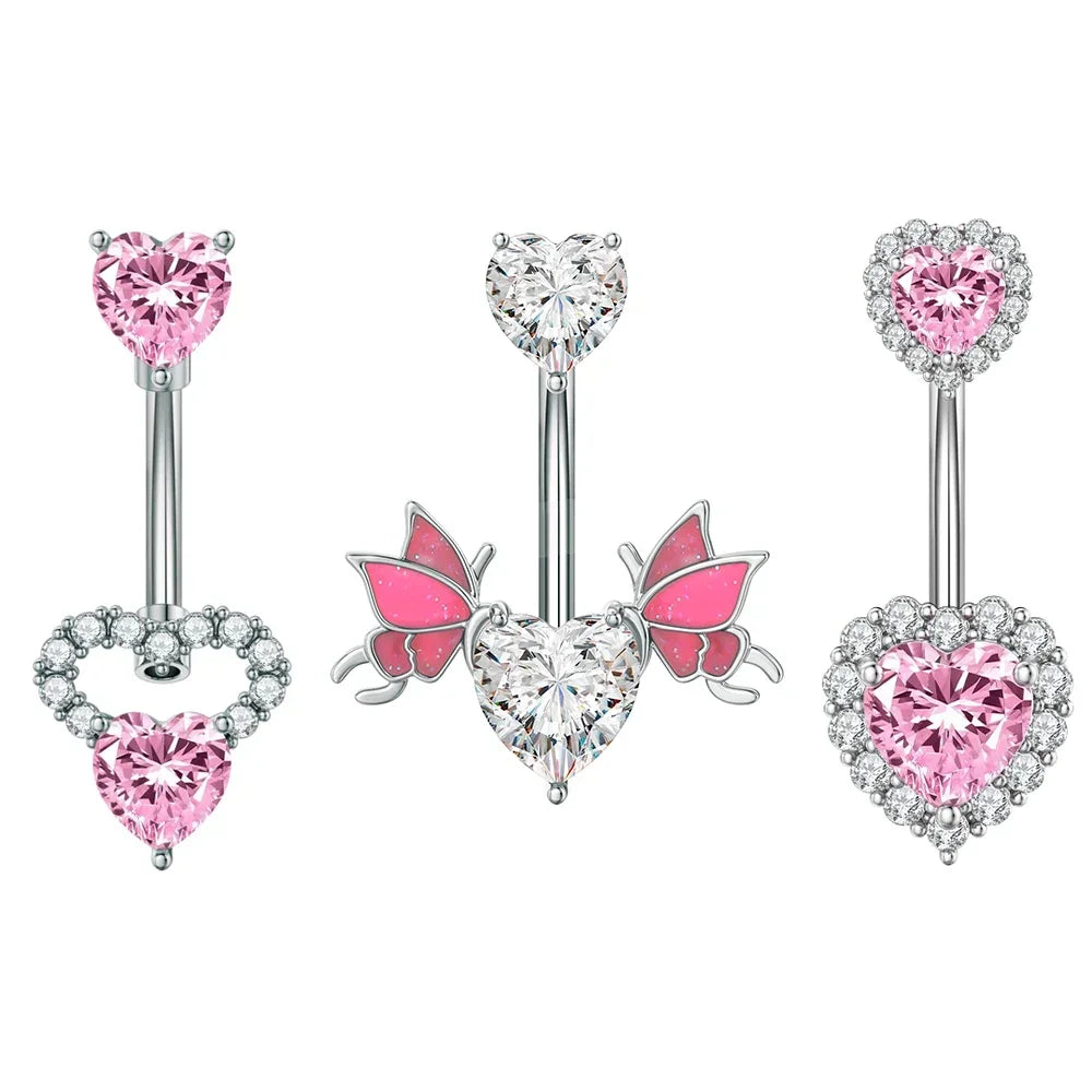 Belly Button Piercings Set Dangled Curved Navel Piercing Ombligo Pack Belly Rings Jew lifestyle view