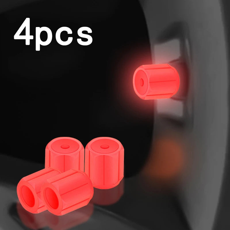 Luminous Tire Valve Caps Car Motorcycle 4/8/20 Pcs detail view