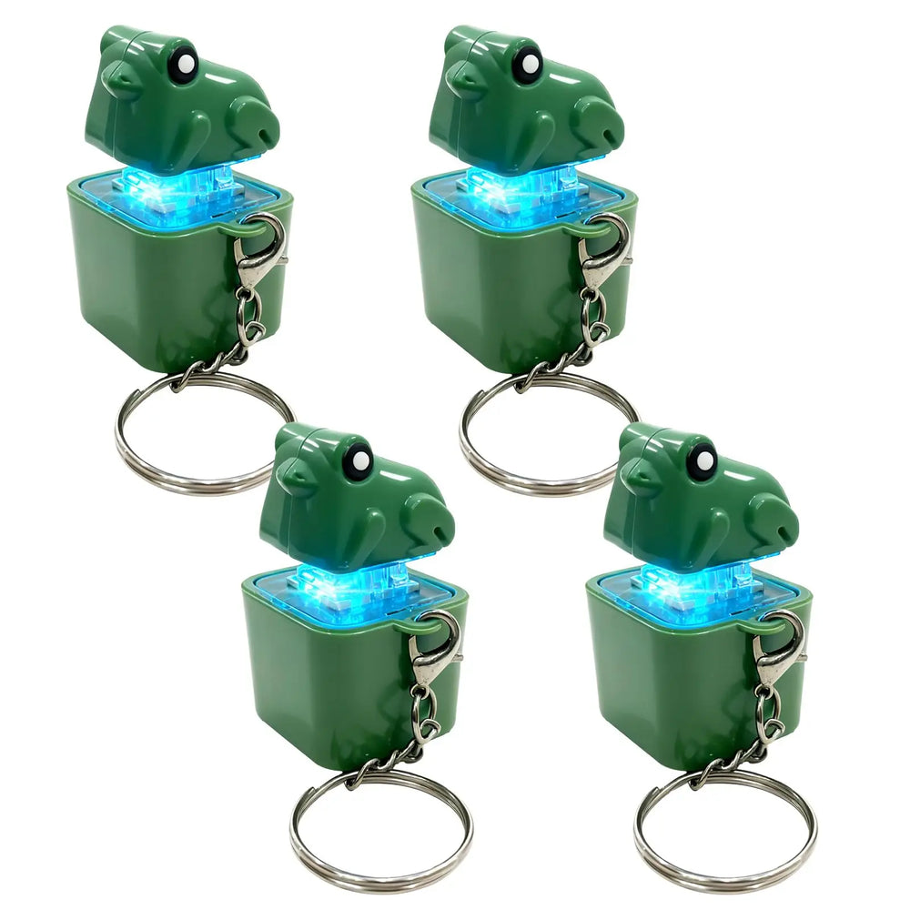 Croaking Frog Fidget Toy Keychain Rechargeable Frog Keychain with Sound & LED Lights, Funny Frog Key