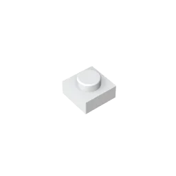 Gobricks GDS-501 Plate 1 x 1 | Compatible Building Blocks for DIY close-up view
