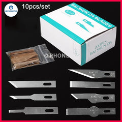 10pcs Precision Scalpel Knife Blades Set | Non-Slip Metal Engraving Craft Knives for Pho detail view