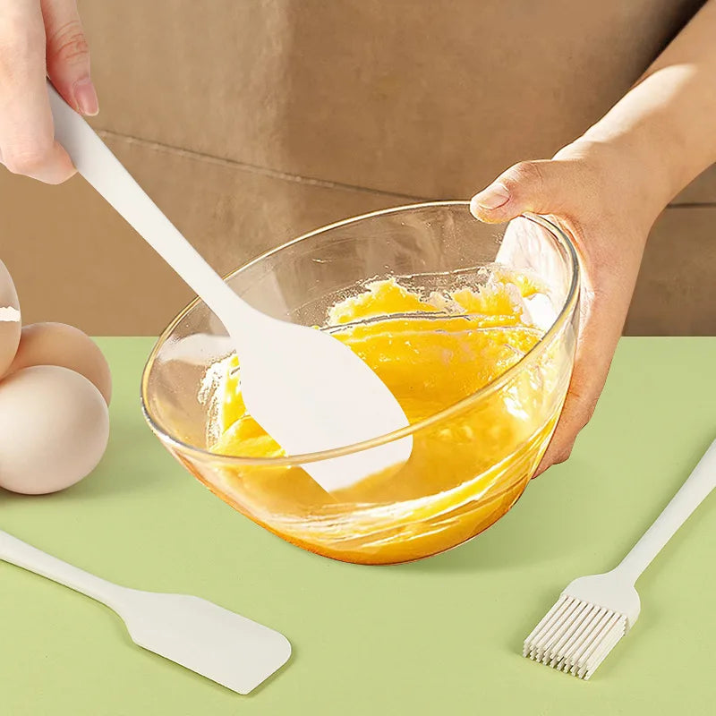 3-Piece Silicone Baking Spatula Set | All-in-One Kitchen Baking Tools alternate view
