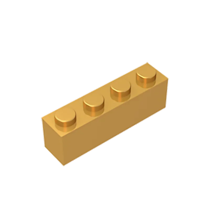 Gobricks GDS-534 Brick 1 x 4 without Bottom Tubes | Compatible Building Block Set detail view