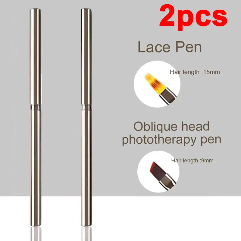 Nails Art Liner Brushes Striping Drawing Elongated Lines Painting 6/9/12/15/18mm Na additional angle