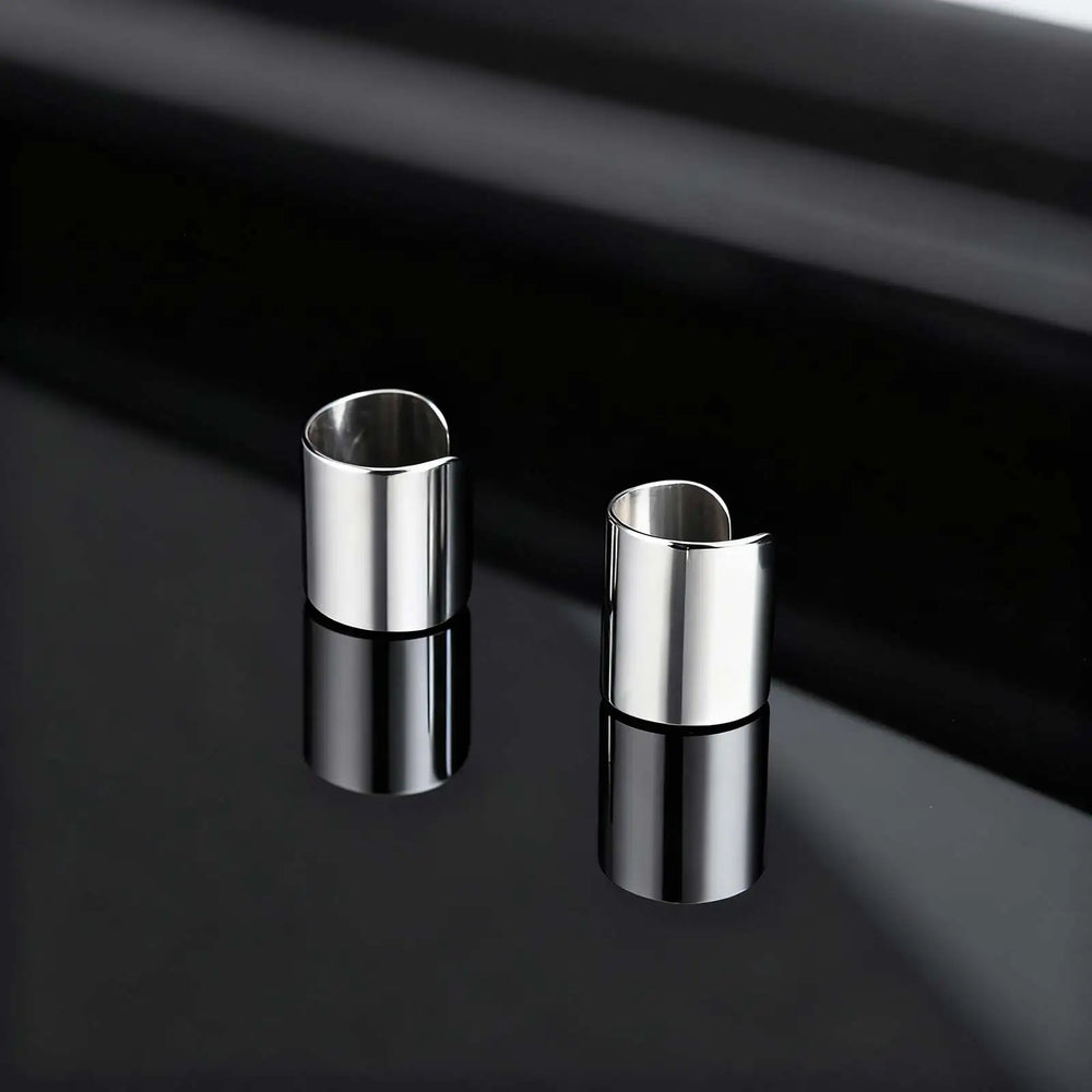 Trendy Simple Long Tube U-shaped Stainless Steel Ear Bone Clip For Men, Geometric Non close-up view