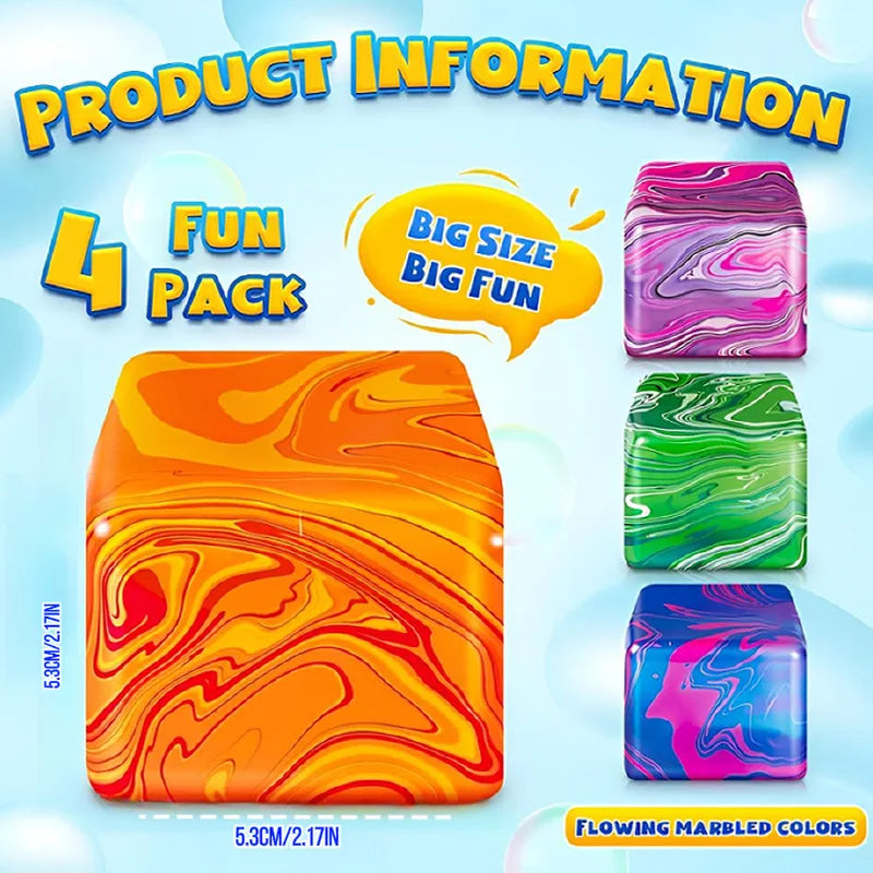 Needoh Style Snowflake Ice Cube Malt Sugar Squishy | Blind Box Stress Relief Toy alternate view
