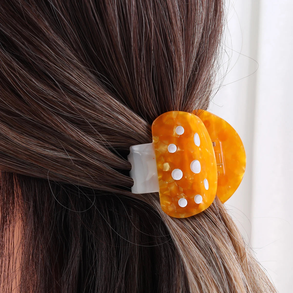 red acetic small cute mushroom hair claw clip for girl