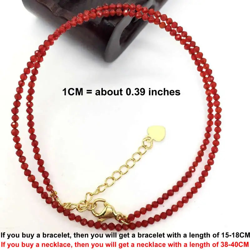 Faceted Gemstone Beaded Necklace and Bracelet Set | Natural Crystal Choker Jewelry fo lifestyle view