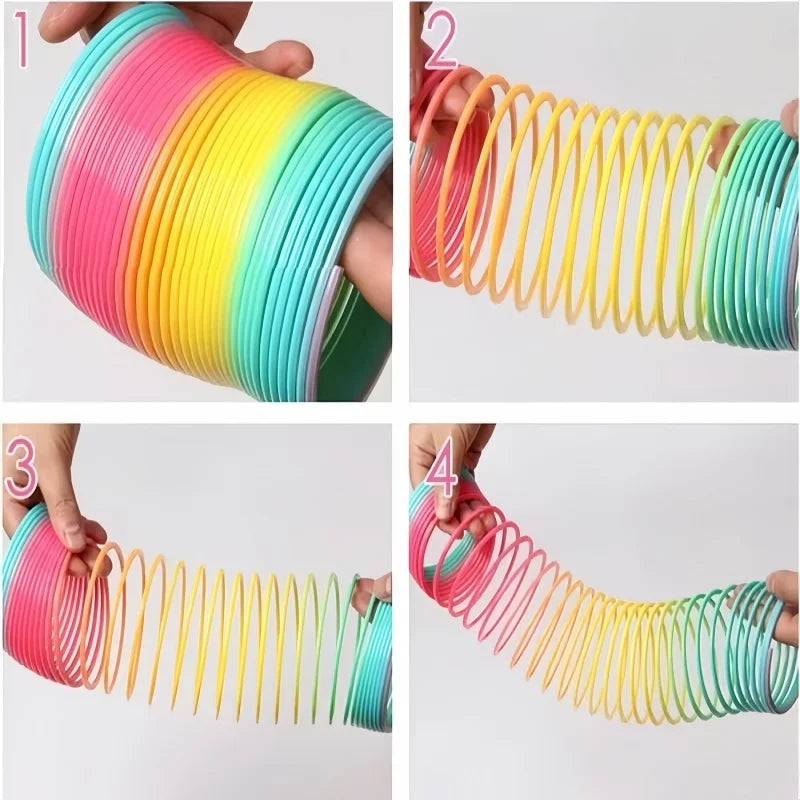 Rainbow Circle Fun Folding Toy Material Spring Coil Children's Creative Magic Party P alternate view