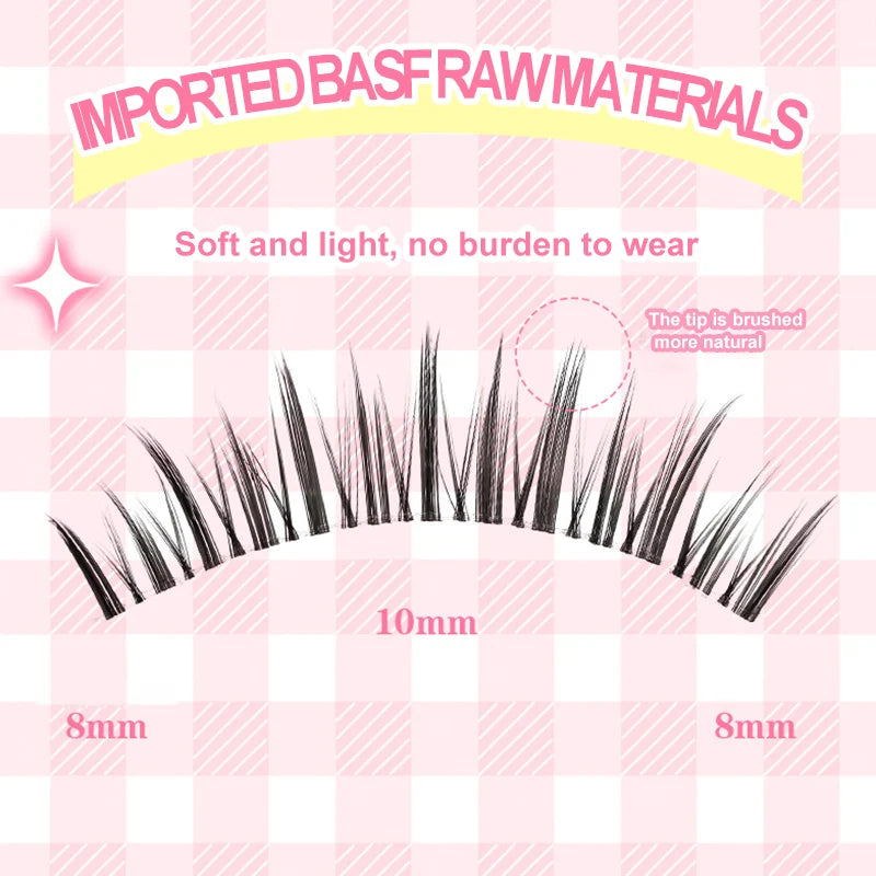 3D Volume Manga Lashes | Natural Look Wispy Fluffy False Eyelashes Pack detail view