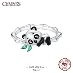 Hot Sale 2025 Original 925 Sterling SilverPanda Animal Closed Rings For Women Fashionable Finger Rin
