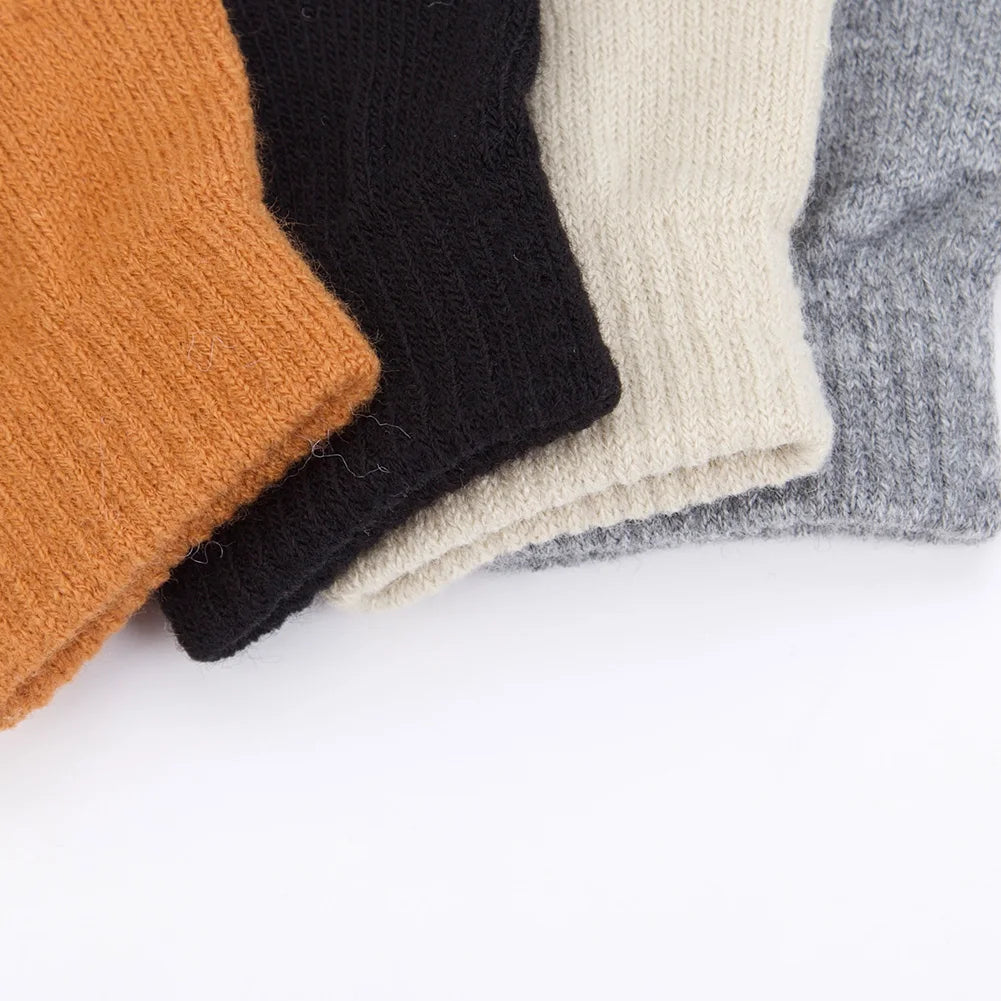 Baby Knitted Hat and Glove Set | Solid Winter Turban with Leather Star Tag close-up view