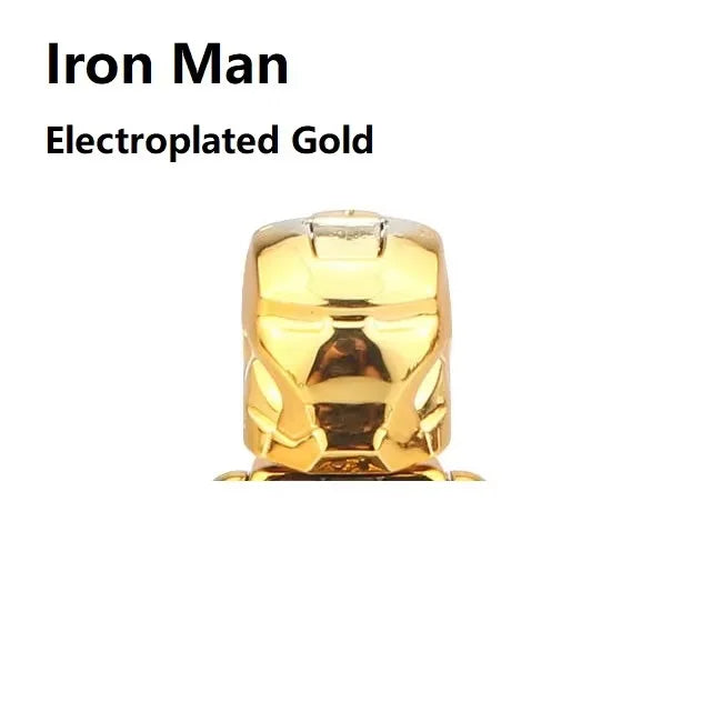 Mr Gold Building Blocks Mini Figure | Compatible Electroplate Plating Gold Chrome Action detail view