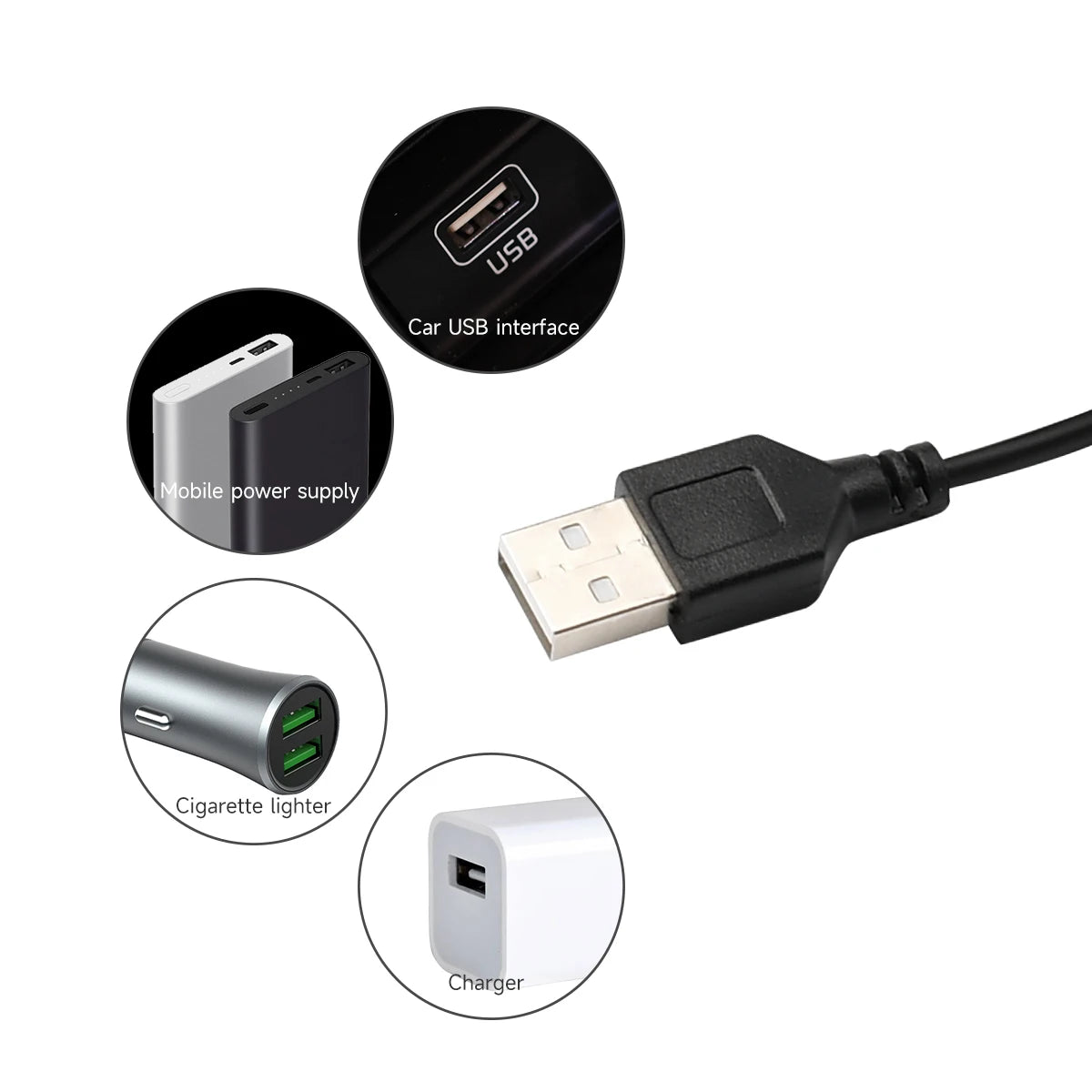 USB Car Interior LED Strip Light | 5V Ambient Lighting for Dash, Floor, Foot, Seat, D alternate view