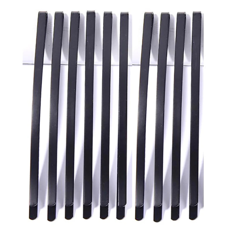 10pcs Black 6.5/8.5 Cm Clip Hair Clip Hairpin Korean Simple Black Wire Hair Pins Invisible Hairpin Wide Big Hair Clips For Bride