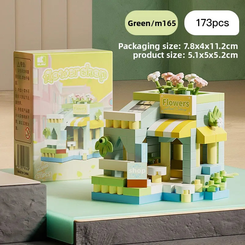 Christmas Micro Building Block Set | Santa and Reindeer Puzzle Toy alternate view