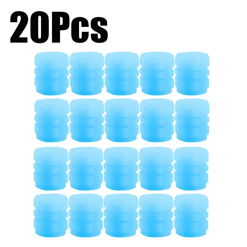 Luminous Valve Caps for Car Motorcycle Bike Wheels close-up view