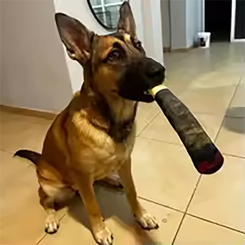 Interactive Dog Toys Cigar Design Plush Squeaky Pet Toys Grinding Teeth Chew Stuffe additional angle