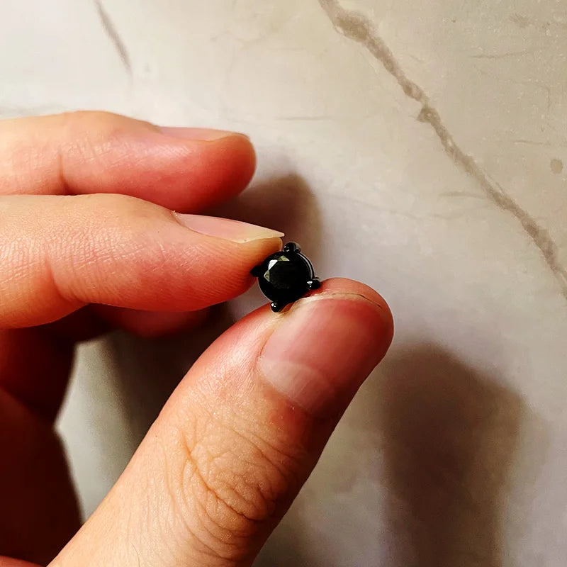 Magnetic Stud Earrings for Men and Women | Non Pierced Crystal Clip On Earrings alternate view