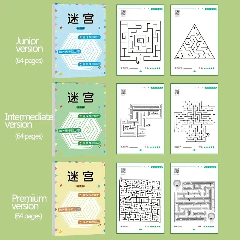 Kid's Maze Game Book Intellectual Development Educational Early Learning Toys Student lifestyle view