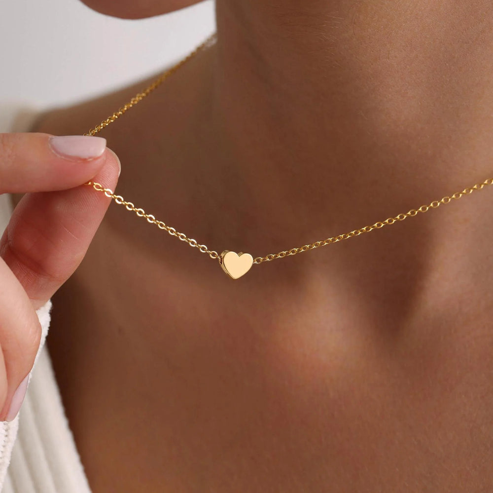 LUXUKISSKIDS Fashion Collier Simple Heart Girls Pendant Necklace Small Love Shape Sta alternate view