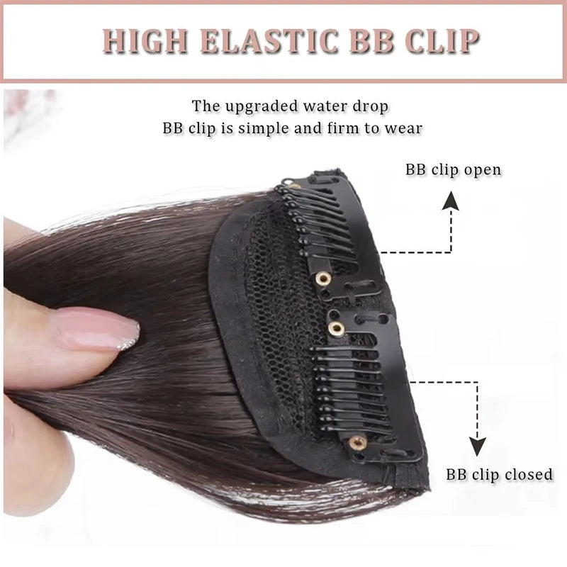 2pcs Clip In Hairpiece | Seamless Synthetic Hair Pad for Women alternate view