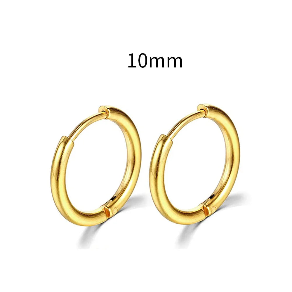 2022 New Simple Stainless Steel Small Hoop Earrings for Women Men Cartilage Ear Pierc alternate view