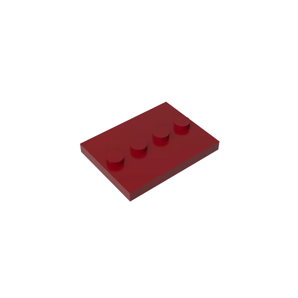 Gobricks GDS-980 Tile, Modified 3 x 4 with 4 Studs in Center | Compatible Building Bl alternate view