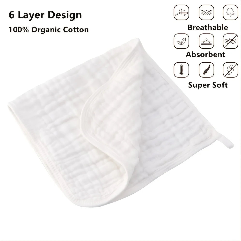 Large Muslin Burp Cloths | Extra Absorbent Baby Hand Washcloths alternate view