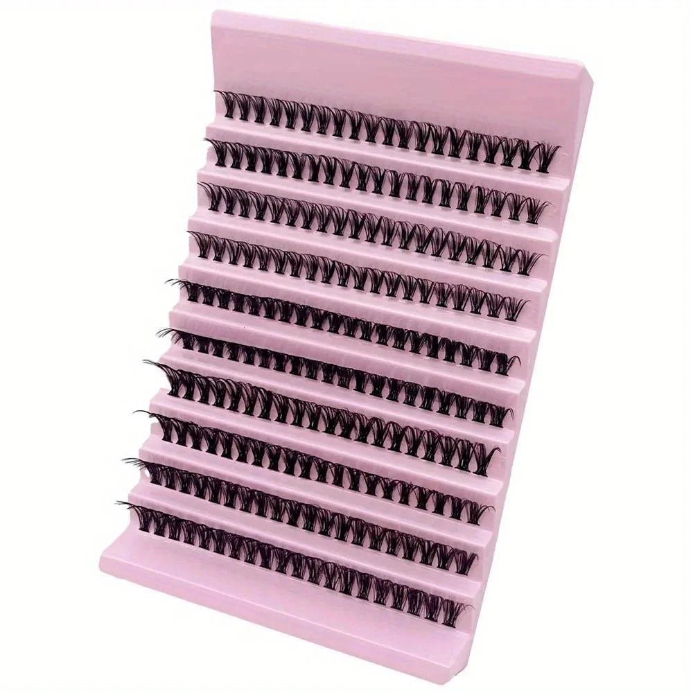 200Pcs Natural Look Cluster Lashes - Mixed Lengths 8-16Mm, Diy Eyelash Extensions For alternate view