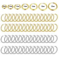 10/20Pcs Minimalist 316L Stainless Steel Small Hoop Earrings For Women Man Classic Round Earrings Fa