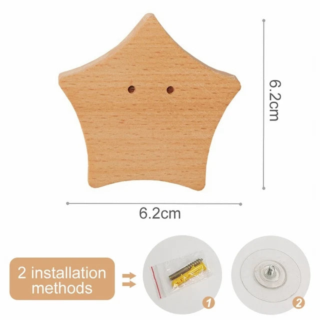 Wooden Animal Hook | Cute Wall Mounted Coat and Key Holder detail view
