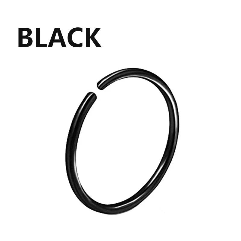 316L Surgical Steel Segment Tragus Helix Cartilage Earring Nose Ring Septum Clicker Conc detail view