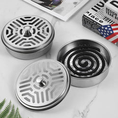 Mosquito Coils Holder Stainless Steel Mosquito Coil Box with Cover | Round Mosquito Coil detail view