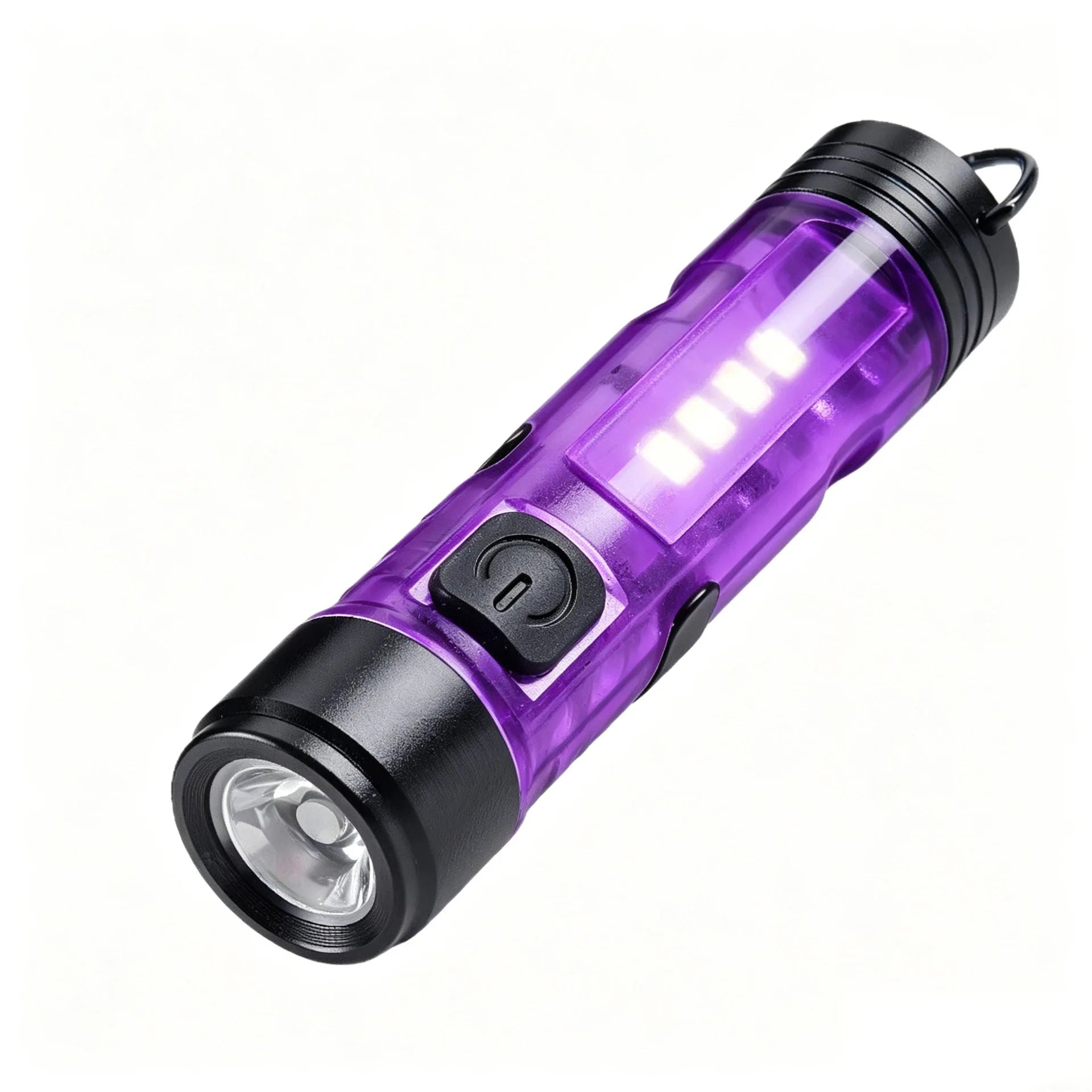 USB Rechargeable Mini Pocket LED Flashlight Torch Keychain Clip Light Long Endurance alternate view