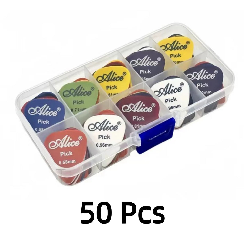 Alice 12/24/50/100 Pcs Mixed ABS Guitar Picks, Multicolor Premium Plastic Plectrum fo alternate view