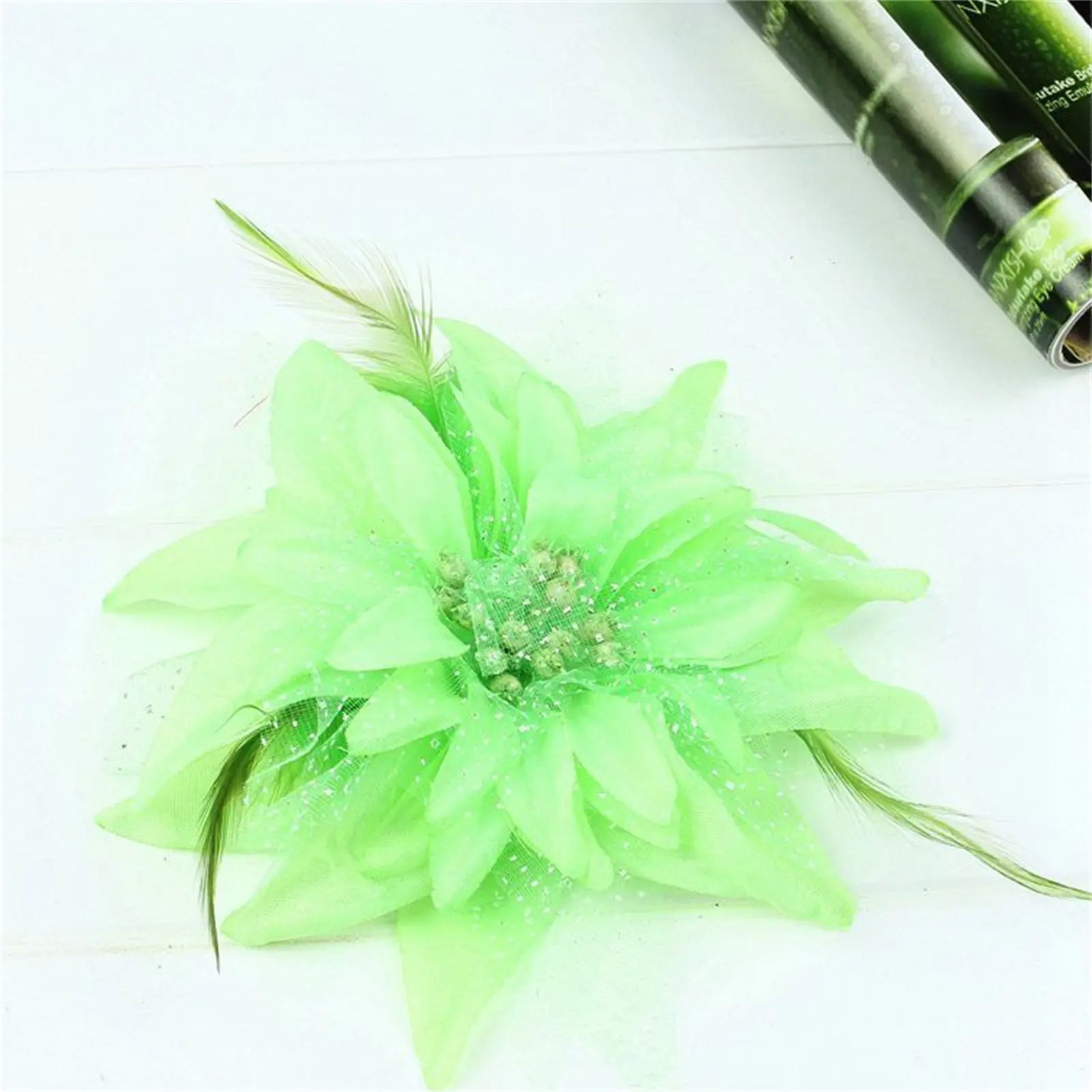 Women's Fashion Flower Feather Bead Corsage Hair Clip Bridal Hairband Brooch Pin Brida Barrettes Hair Accessories Jewelry