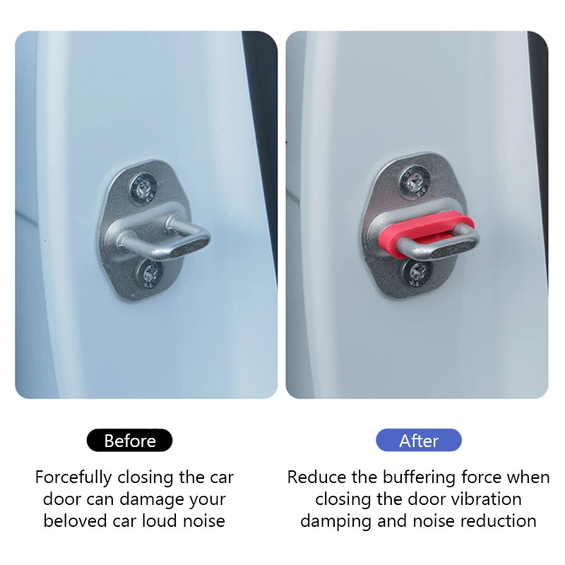 Car Door Buckle Cushion Pad Silicone 4pcs alternate view