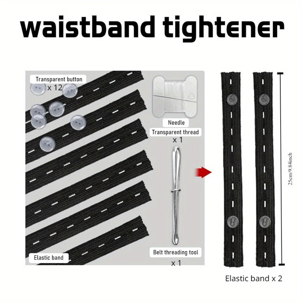 2 pieces Invisible belt tightener set Sewing tools Seamless trouser buckle adjuster alternate view