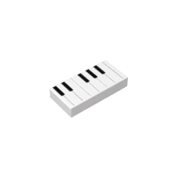 Gobricks GDS-566 Fliese 1 x 2 mit Nut | Kompatibler Baustein
