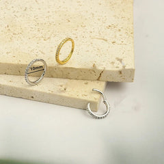 4PC Chain Huggie Earring Set | Flower Tragus Hoop Earrings for Women detail view