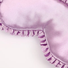 Silk Sleep Mask with Elastic Band and Lace Trim | Lightproof Breathable Eye Cover close-up view
