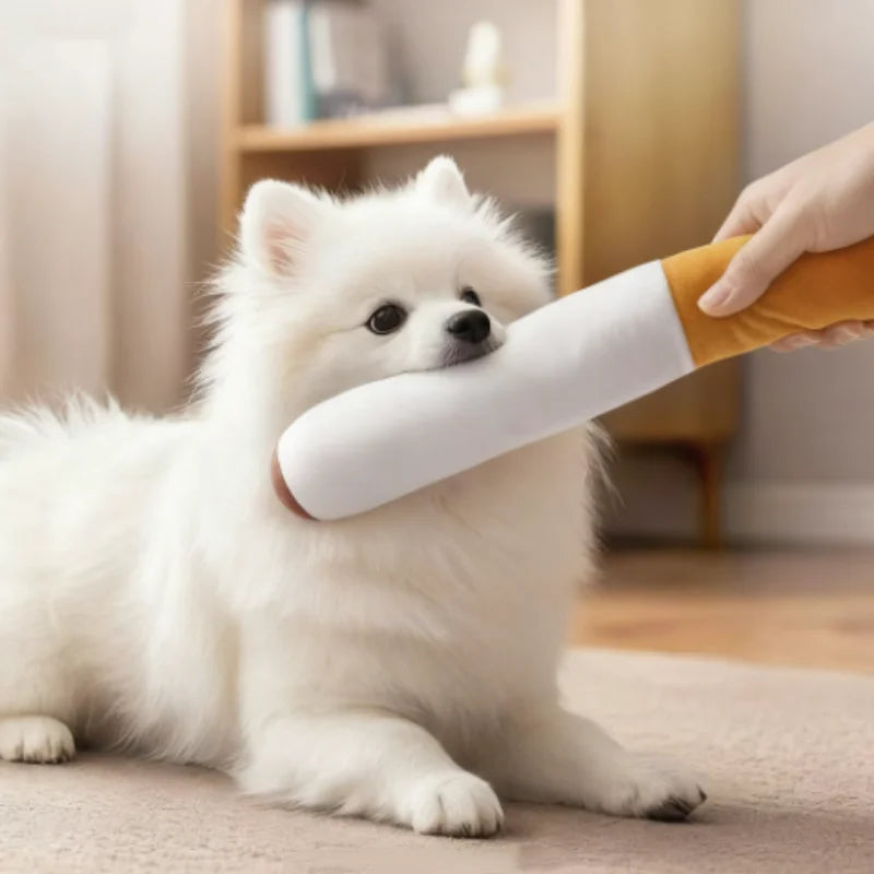 Cigar Big Smoke Plush Squeak Dog Chew Toy Interactive Molar Bite Resistant Fake Cigarett detail view