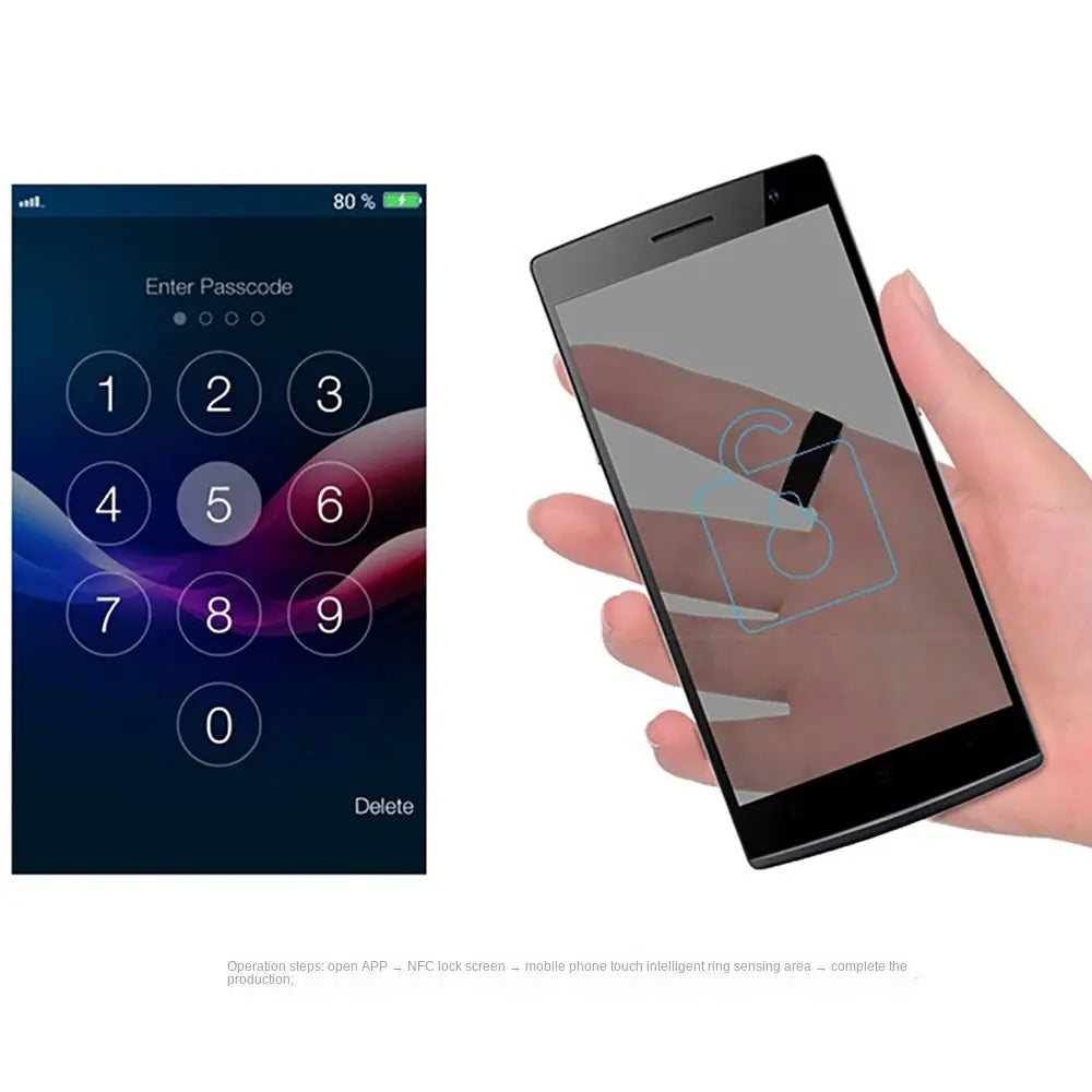 Stainless Steel NFC Smart Ring Magic Wear Multifunctional NFC Finger Ring Wearable Co lifestyle view