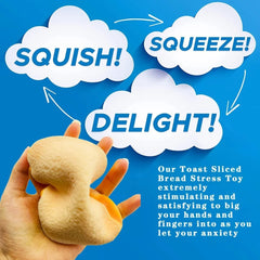 Squishy Toast Bread Squeeze Toy | Funny Fidget Toy for Stress Relief for Kids and Adu alternate view