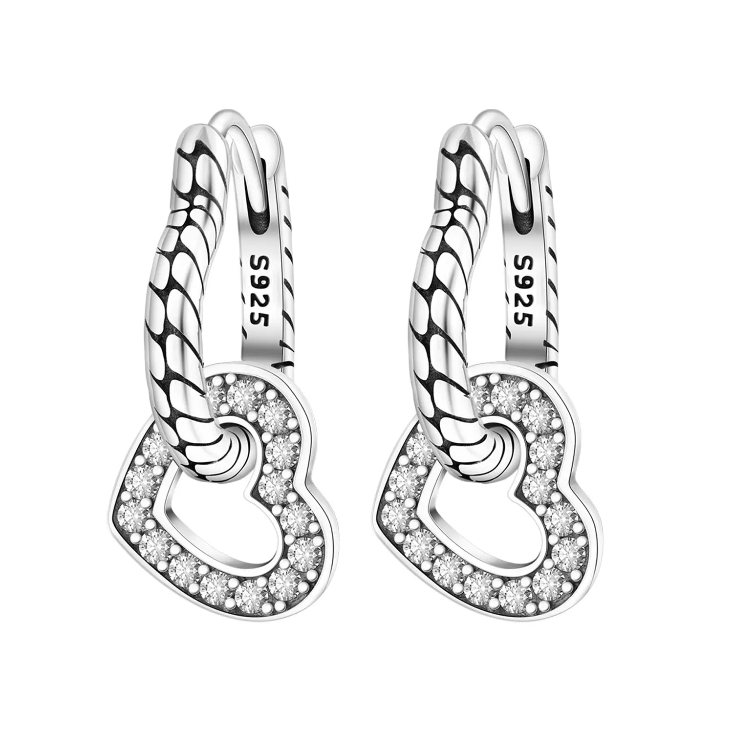 PANPOKI 925 Sterling Silver Cupid Arrow Love Earring Original Jewelry Drop Earrings Wome detail view