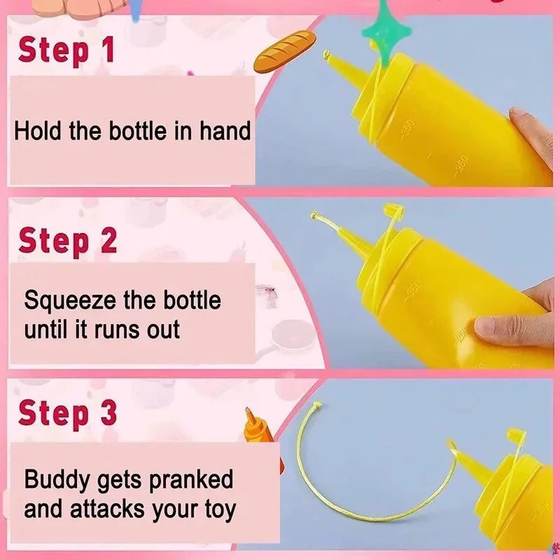 Funny Prank Ketchup Bottles Practical Jokes Tomato Sauce Prank Adult Kids Cool Toys Fr close-up view