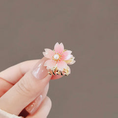 Japanese Style Sakura Mini Hair Claw High-end Princess Head Top Clip Women's Bangs Si alternate view