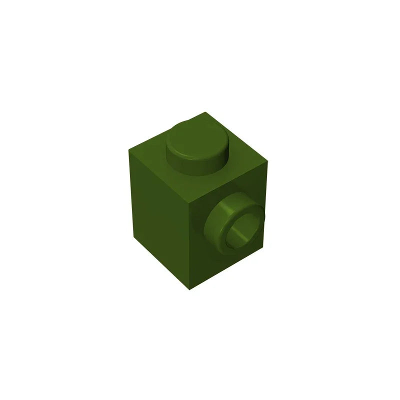 Gobricks GDS-635 BRICK 1X1 W. 1 KNOB | Single Side Bump Building Block Compatible w additional angle