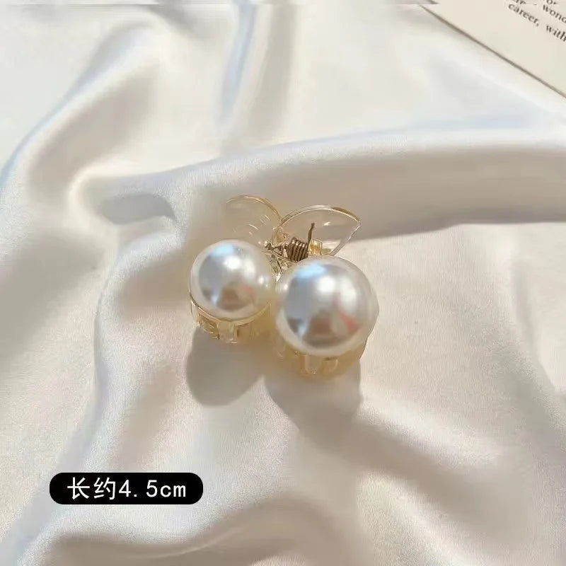 Simulated Pearl Hair Claws for Women Korean Acrylic Hair Clips Girls Large Size Bar additional angle